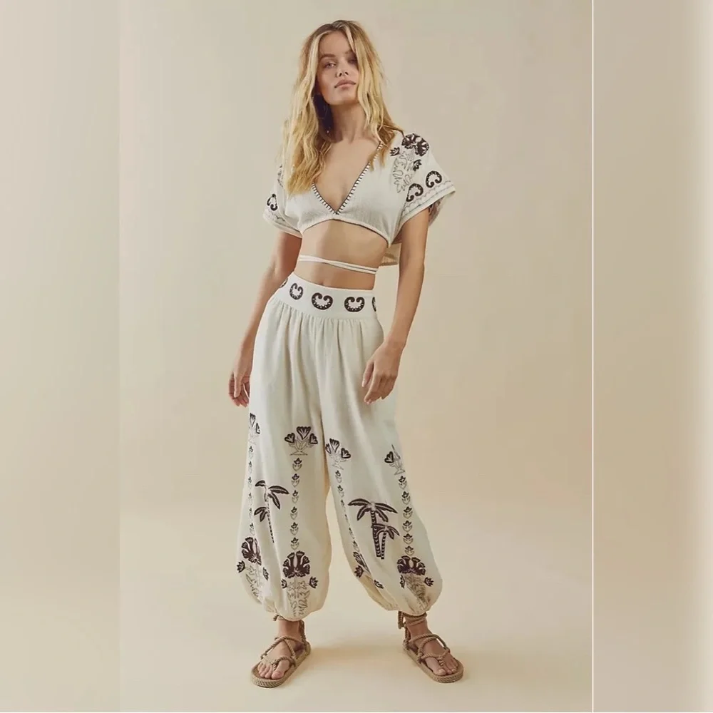 Free people Kai Embroidered Set Size M - Picture 2 of 8